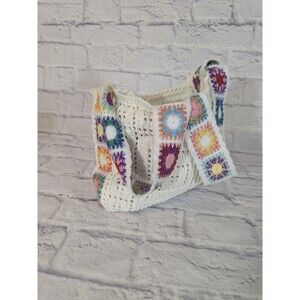 Colorful Crochet Tote Bag